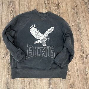 Anine Bing Black Sweater with Eagle Design